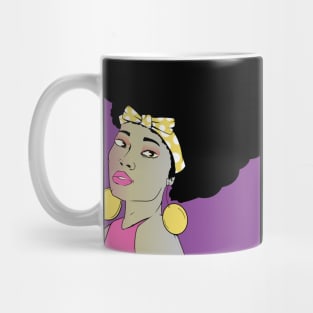 Black Woman Retro Portrait Mug